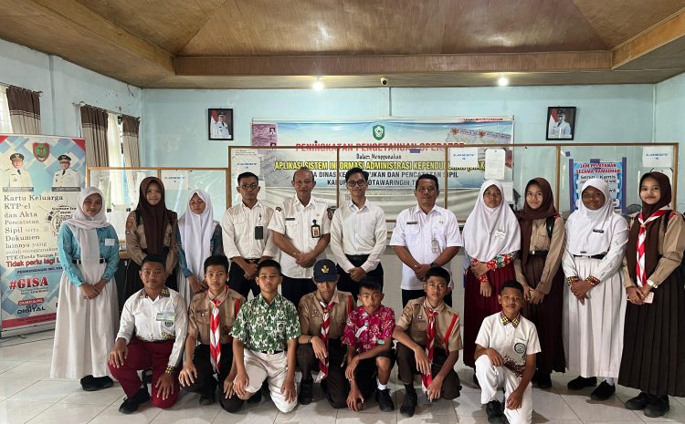  SISWA-SISWI MPLS SMP NEGERI 1 SAMPIT KUNJUNGI DISDUKCAPIL